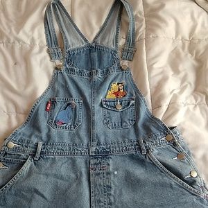 Winnie the Pooh inspired denim overalls